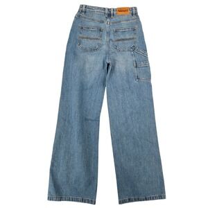 Timberland NEW W25 L34 Carpenter Wide Leg Jeans Women Blue Workwear Utility